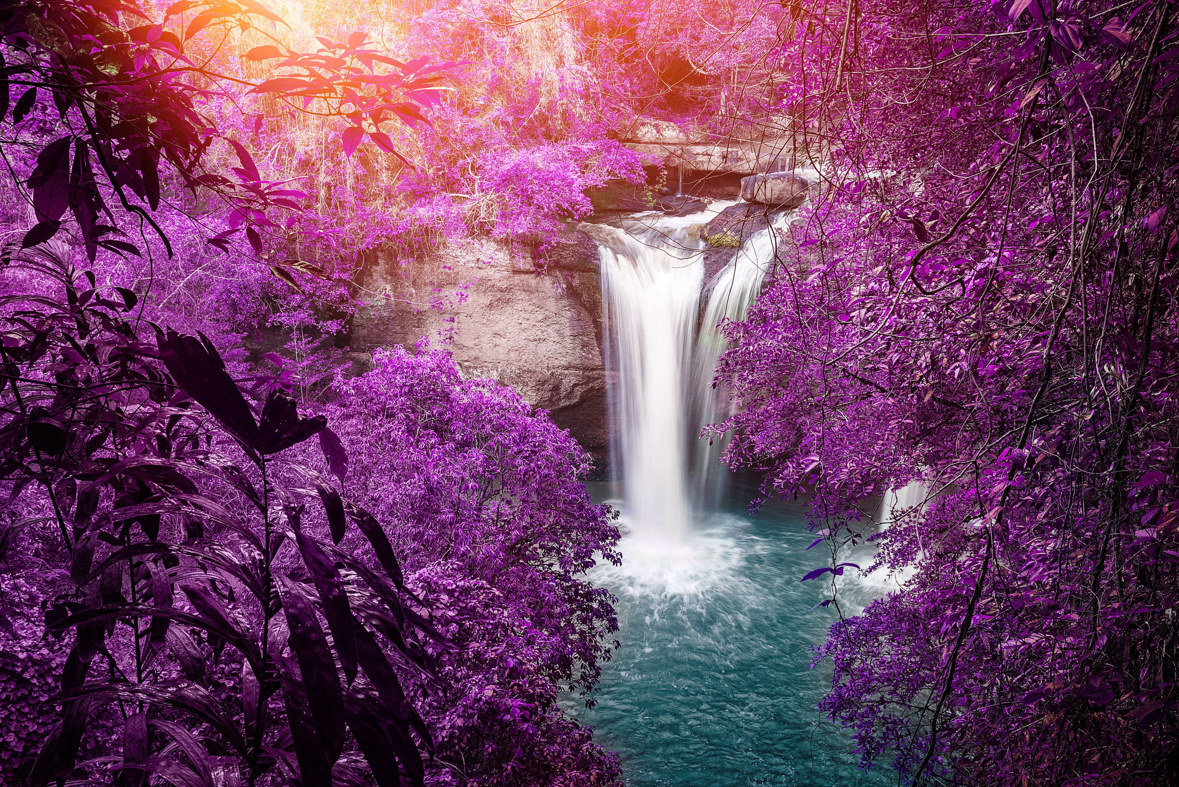 Natural background waterfall. waterfall