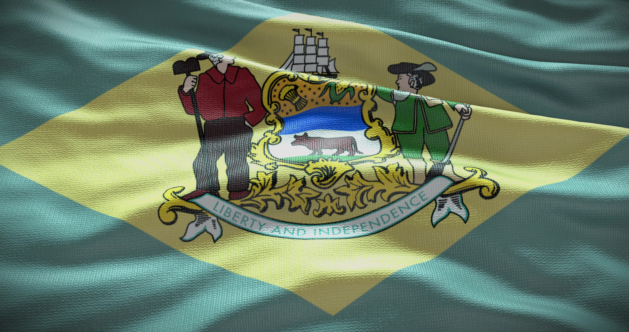 Delaware state flag background